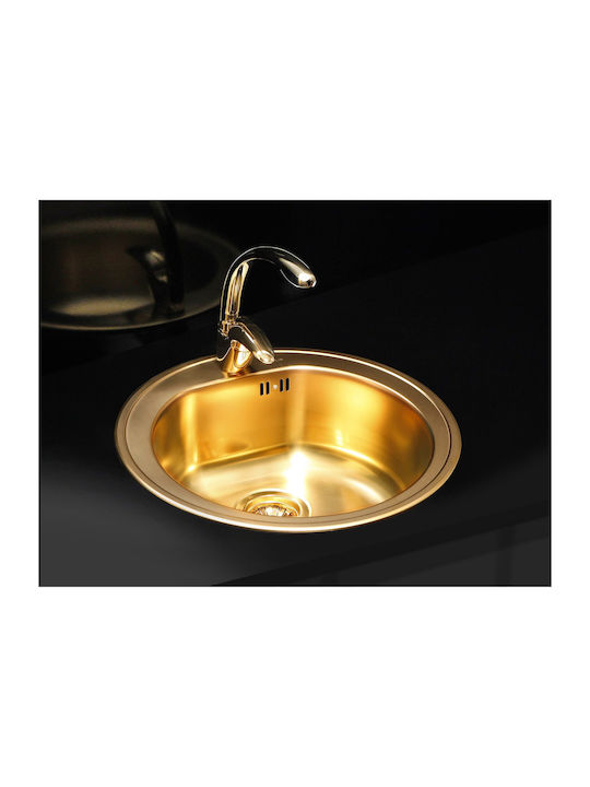 Alveus Drop-In Küchenspüle Inox M51xB51cm Gold