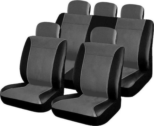 Car Seat Covers Fabric Momo Set 003 Black-Red 8 Pieces