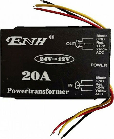 Rolinger Μετασχηματιστής Αυτοκινήτου Από 24V σε 12V 20A