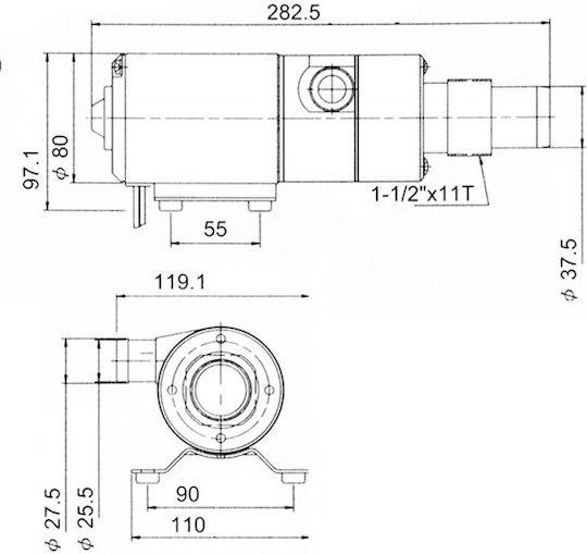 TMC Антлия Отпадъчни води за Скъф 12V