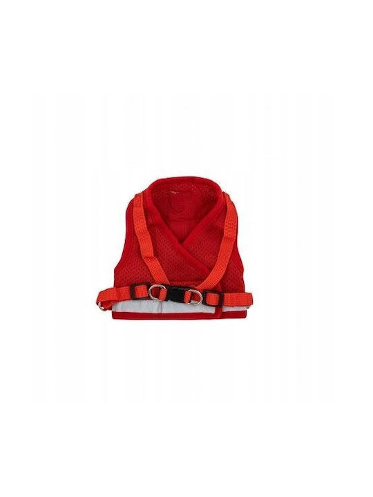 Set Harness + Leash Dog Red Polyester Size Xl Reflective Elements Set Harness + Leash Dog Red Polyester Size Xl Reflective Elements