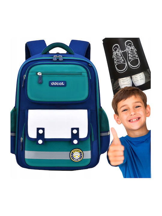 Schulranzen Rucksack Blau mit Flaschenhalter 30 Liter