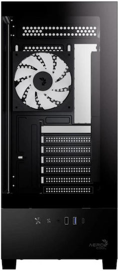 Aerocool P500D Digi-G-BK-v1 Gaming Midi-Turm Computergehäuse mit Seitenfenster Schwarze