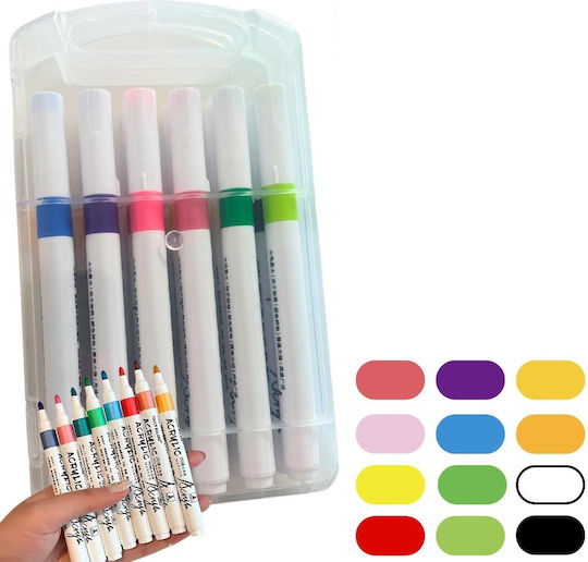 Acryl Marker Multicolor 4mm Set 12 Stück