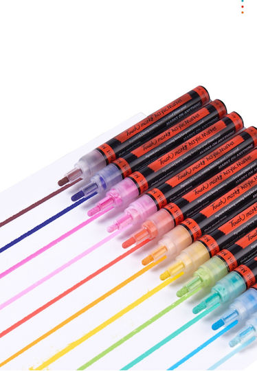 Acrylic Markers Multicolor 2mm Set 12 Pieces