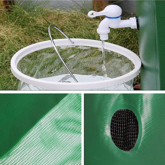 Rezervor Plastic de Apă / Combustibil Cilindric Vertical 100l Verde