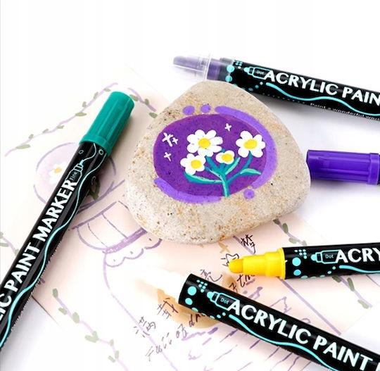Markeri Acrilici Multicolora 1mm Set 12 Bucăți