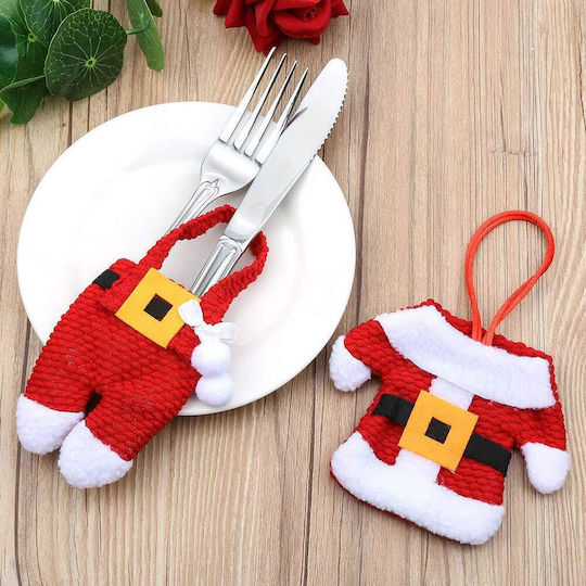 Set Christmas Case for Cutlery Santa Clauses 6 Pieces