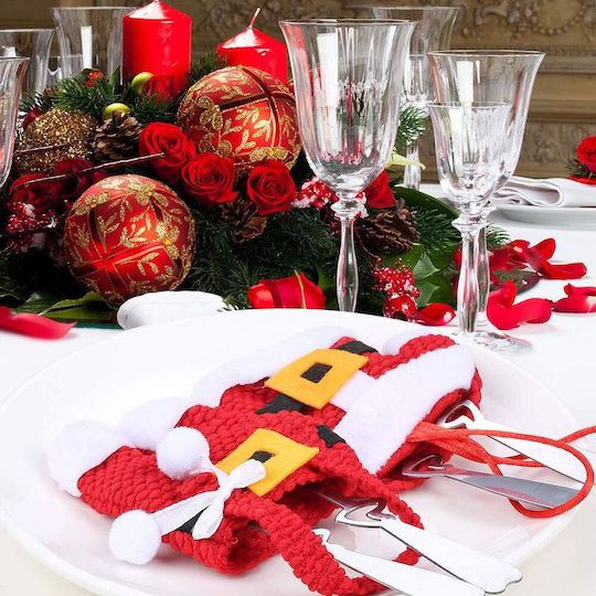 Set Christmas Case for Cutlery Santa Clauses 6 Pieces