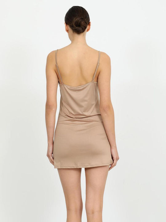 Sommer Mini Damenkleid Beiges