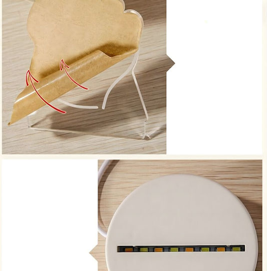 Led Rgb 3d Table Lamp Nightstand Cupid Hearts Battery Usb Powered 17 X 11.3 X 9.5 Cm