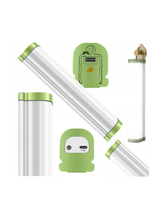 Lampă Magnet Led Alb Rece 4 Moduri De Iluminare Albastru Roșu Mod De Iluminare Suport Usb-c 31 X 5 X 6.5 Cm Verde Alb