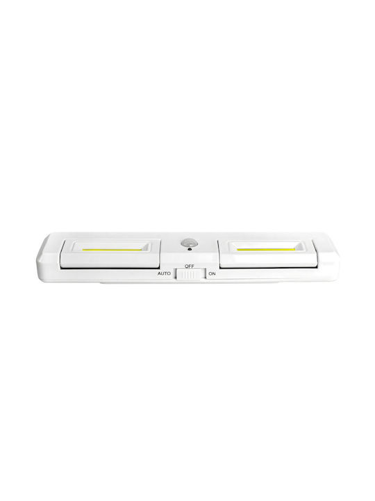 Lampă Led Cu Senzor De Mișcare 1w 4000k Alb Neutru Rază De Detecție 3-5 M Unghi 90° Autoadeziv 22 X 4.5 X 2.2 Cm Alb