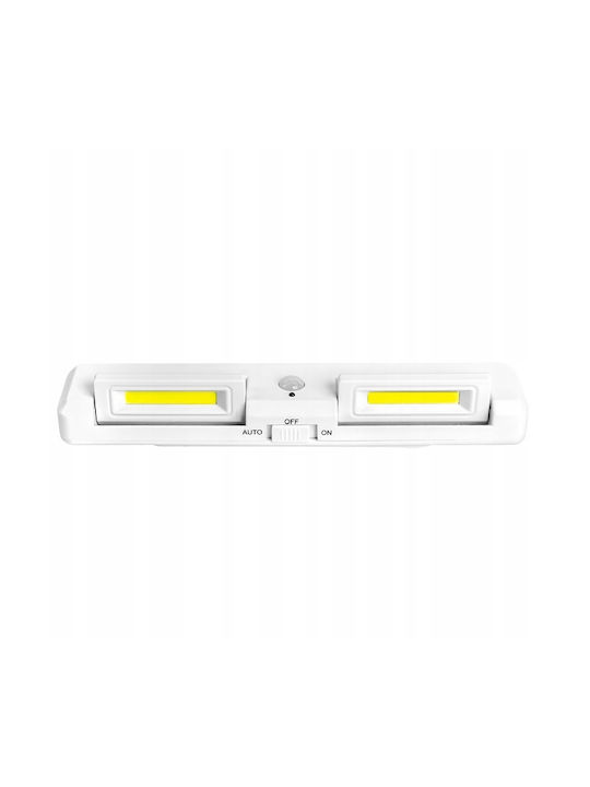 Lampă Led Cu Senzor De Mișcare 1w 4000k Alb Neutru Rază De Detecție 3-5 M Unghi 90° Autoadeziv 22 X 4.5 X 2.2 Cm Alb