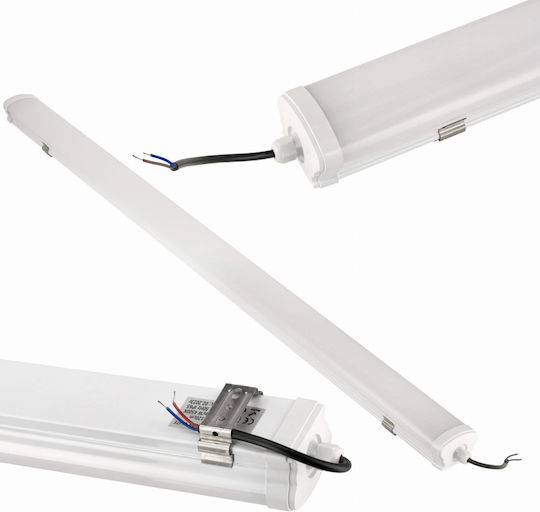 Led Lamp 60 W 4000 K 5400 Lm Neon Tube Type Waterproof Ip65 Mounting Accessories Included 120 Cm White