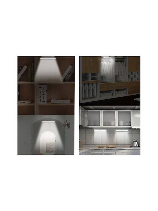 Led Lamp Motion Dusk Sensor Cool Light Automatic Shut-off Adhesive Magnetic Mount Battery Powered 19 X 3 X 1.5 Cm