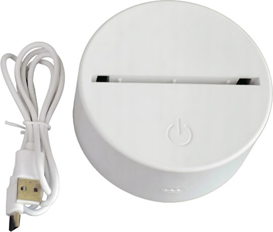 Led Rgb 3d Table Lamp Nightstand Cupid Hearts Battery Usb Powered 17 X 11.3 X 9.5 Cm