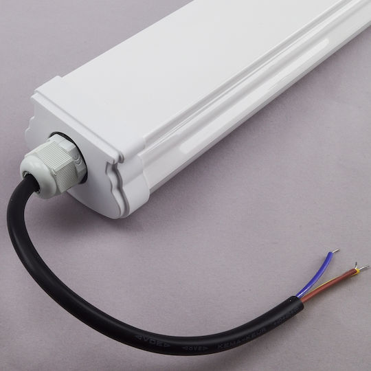 Led Lamp 60 W 4000 K 5400 Lm Neon Tube Type Waterproof Ip65 Mounting Accessories Included 120 Cm White