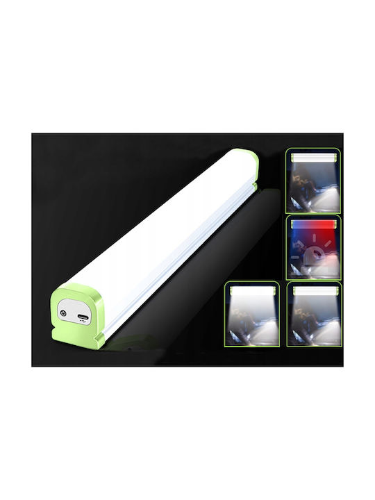 Lampă Magnet Led Alb Rece 4 Moduri De Iluminare Albastru Roșu Mod De Iluminare Suport Usb-c 31 X 5 X 6.5 Cm Verde Alb