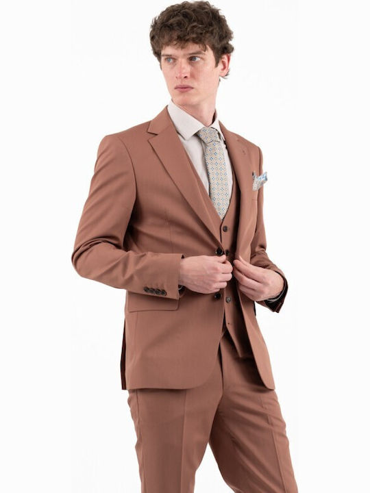 Summer Men's Suit Cinnamon