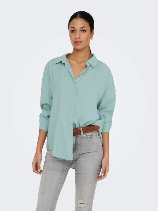 Long Sleeve Women's Shirt Turquoise
