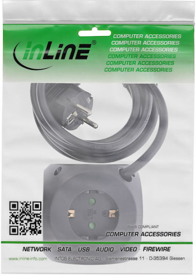 InLine PowerCube mit USB-A, 2 USB-C und 2m Kabel