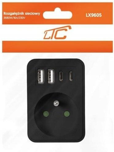 LTC Steckdosenleiste mit USB-A und 2 USB-C