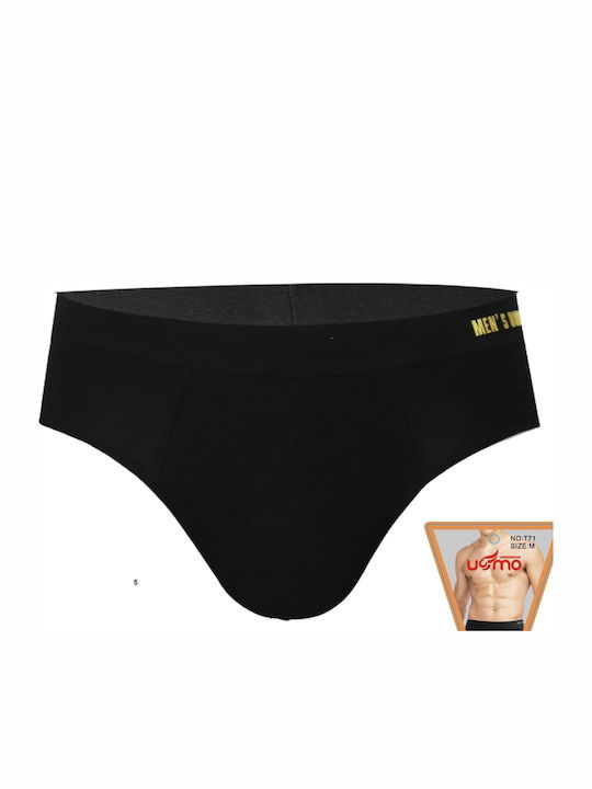 Uomo Men's Slip Black 6Pack T715