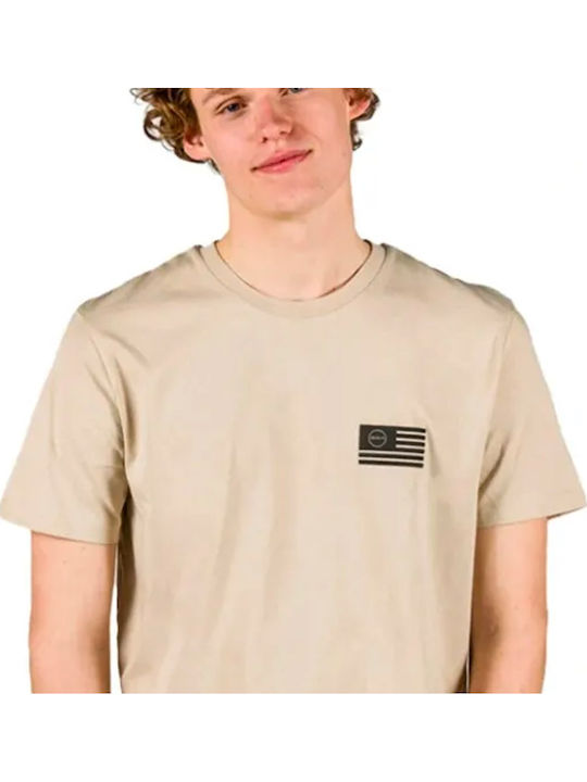 Organic Crew Flag T-shirt Μπεζ