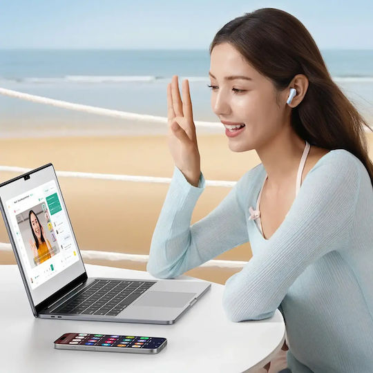 Baseus Bass BS2 Lite In Ear Безжични Слушалки с Устойчивост на Изпотяване и Калъф за Зареждане Бели