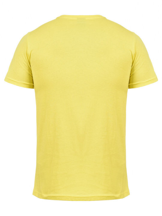Essential Palm Herrenblusen Sportlich Kurzarm T-Shirt Gelbe