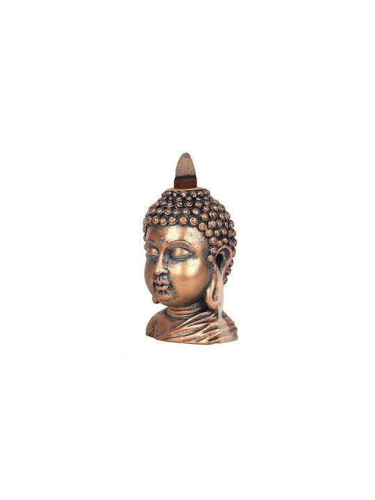 Cap Buddha din Bronz Arsător Conuri Flux Invers 10cm