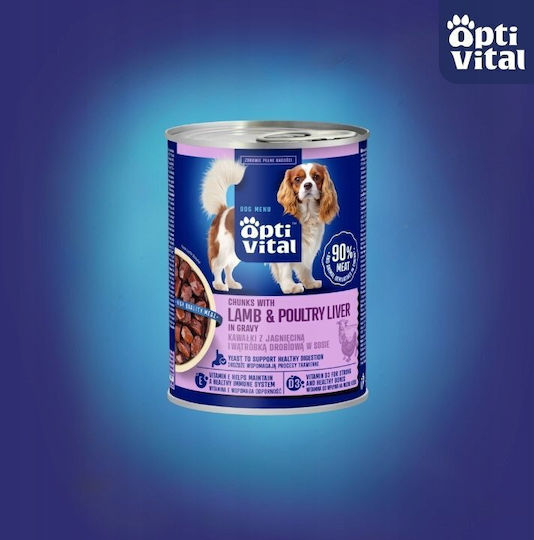 Triton Wet Dog Food in Cans with Lamb Poultry and Liver 415gr