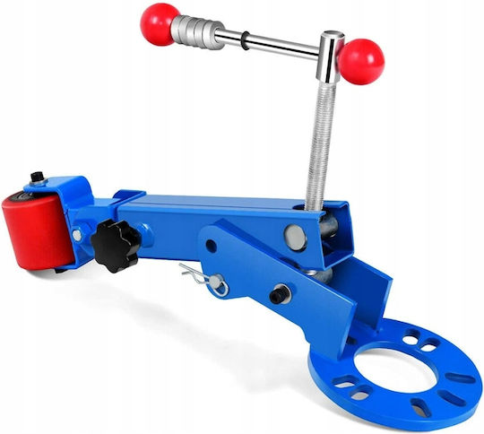 Dispozitiv Reparare Aripă Auto cu Braț Extensibil 2 Niveluri de Înclinare la Butuc Reglare Unghi 90 de Grade Albastru 65 X 26-29 Cm