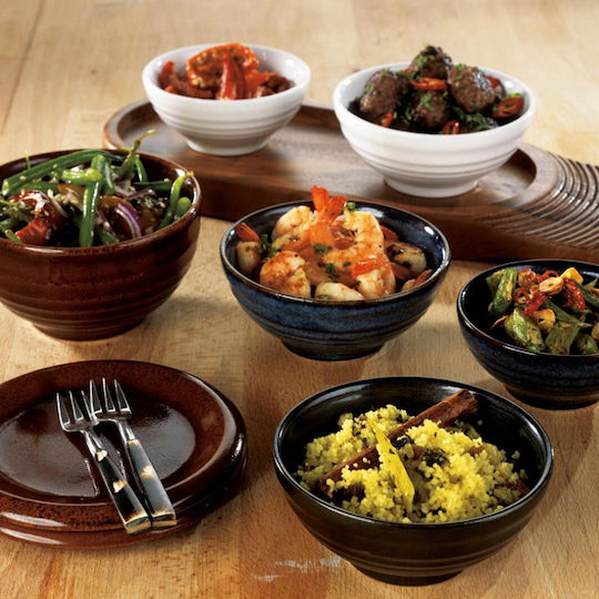 Churchill 1795 Stonecast Serving Bowl for Dip Round Porcelain Gold with Diameter 11.3cm 10 Pieces