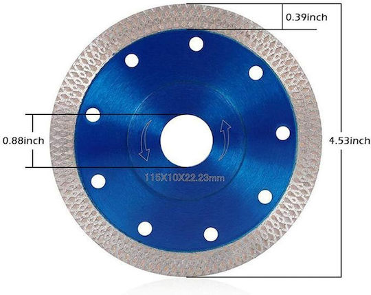 Diamond Schleifscheibe Zola Keramikfliesen Gresie Sinterscheibe Durchmesser 125 Mm 12200 Rpm Blau