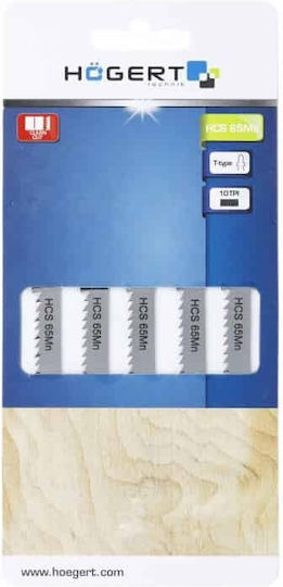 Set 5 Lame Pentru Fierăstrău Pendular Electrice Hogert 10tpi 100mm Ht6d666