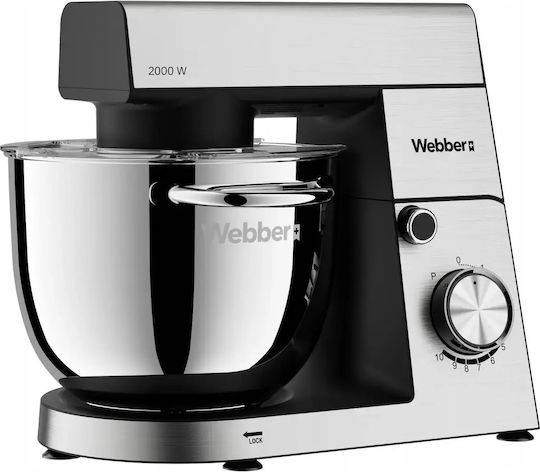 Webber Κουζινομηχανή 1500W με Ανοξείδωτο Κάδο 5.2lt Inox