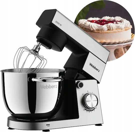 Webber Κουζινομηχανή 1500W με Ανοξείδωτο Κάδο 5.2lt Inox