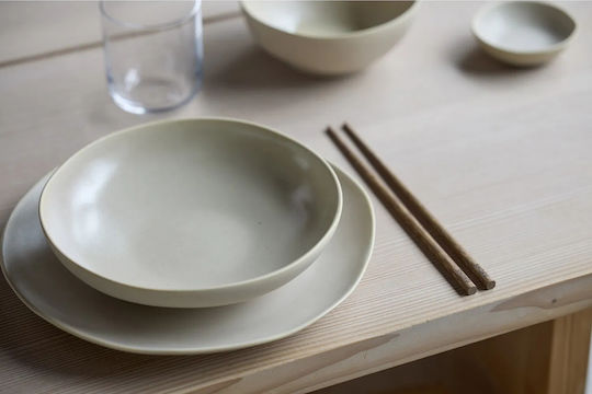 Villa Collection Shoku Servierplatte Wüste Keramik mit Durchmesser 20cm