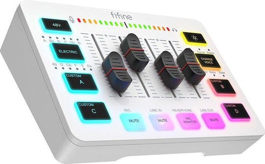 Fifine Stream Audio Controller Mixer Audio SC3W for PC