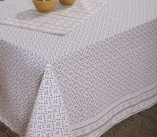 Nef-Nef Homeware Ishmar Ecru/black 140x140εκ.