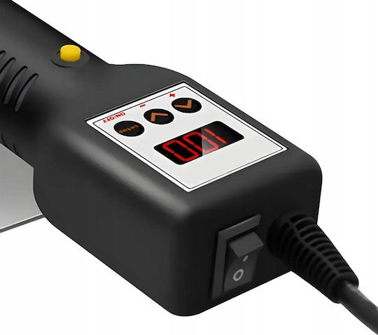 Stație de Lipit cu Aer Cald Zola Temperatură Reglabilă 100-480℃ 700w Debit 120l/min Afișaj Led Mâner Antiderapant Negru Galben