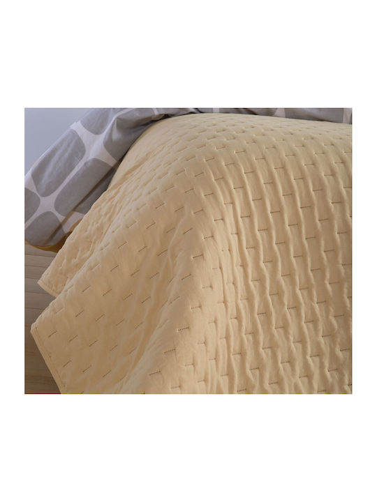 Nef-Nef Homeware Adelle Tagesdecke Übergröße Mikrofaser Buttergelb 230x240cm