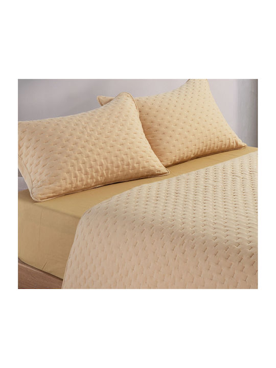 Nef-Nef Homeware Adelle Tagesdecke Übergröße Mikrofaser Buttergelb 230x240cm