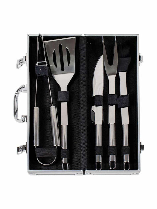 Set Accesorii Grătar 5 Piese Cutie Aluminiu 844