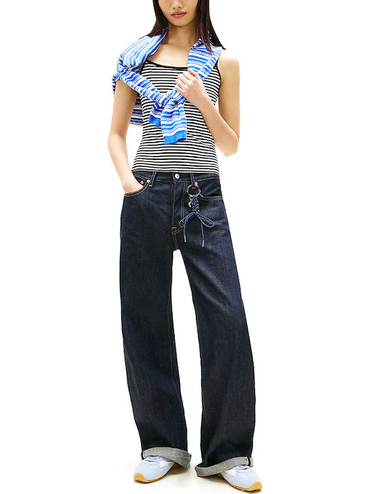 Women's Cotton Top with Spaghetti Straps Black