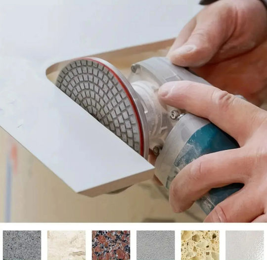 Set 10 Discuri De Șlefuire Cu Diamant Zola 80 Mm Diametru 3000 Granulație Prindere Velcro Plăci Piatra Ceramică Marmură Plăci Acoperiș Teracotă Utilizare Uscată Și Umedă Alb