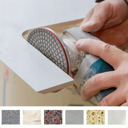 Set 10 Discuri De Șlefuire Cu Diamant Zola 80 Mm Diametru Granulație 2000 Prindere Velcro Plăci Piatra Ceramică Marmură Plăci De Acoperiș Teracotă Utilizare Uscată Și Umidă Alb
