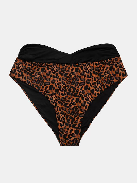 Bikini Bottoms Slip High Waist Leo